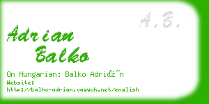 adrian balko business card